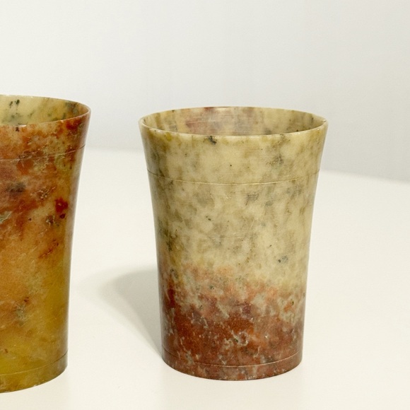 Set of 3 small marble vessels - Picture 5 of 8